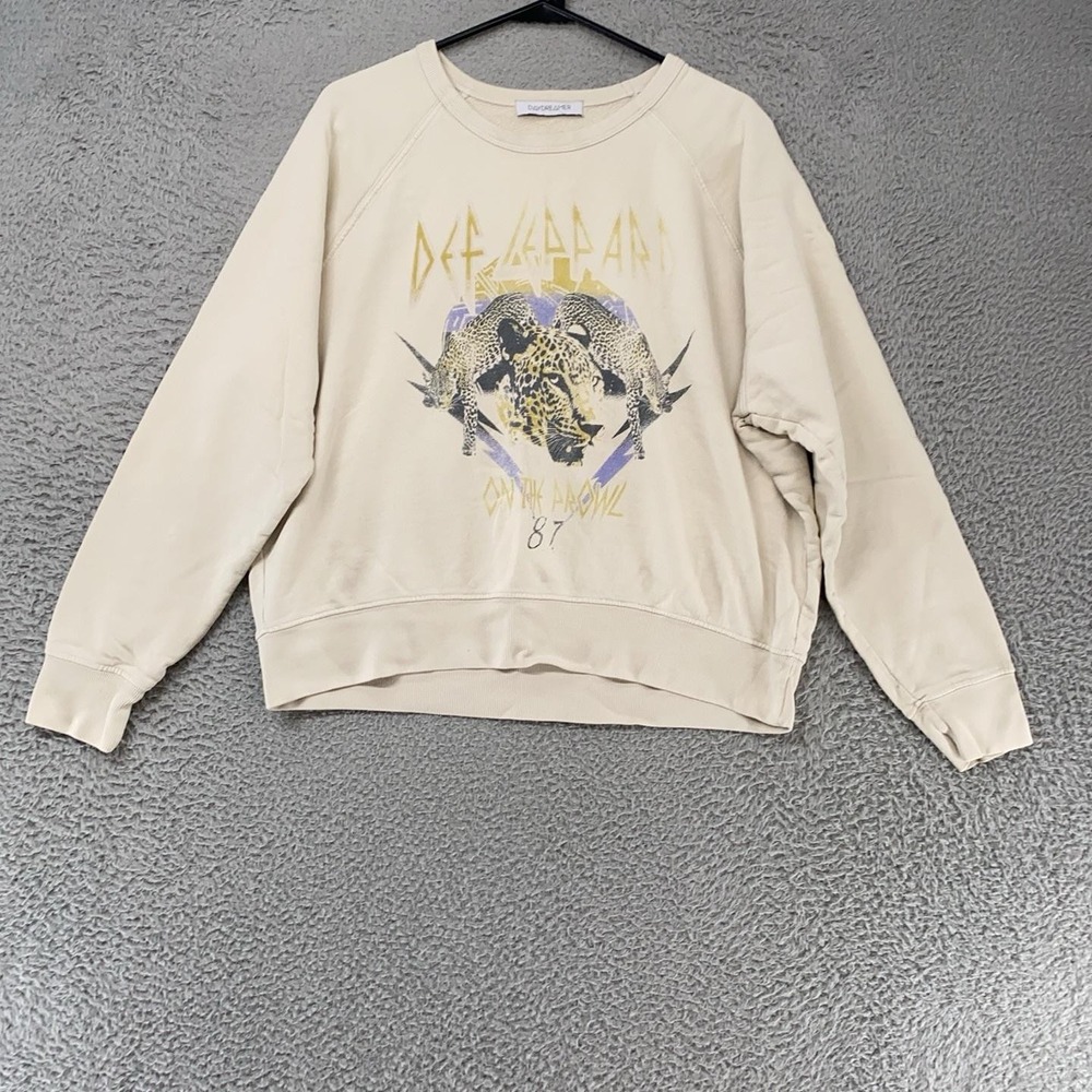 Daydreamer Sweatshirt Womens Medium Def Leppard Band Sweater 87 Graphic Tour - Picture 1 of 14